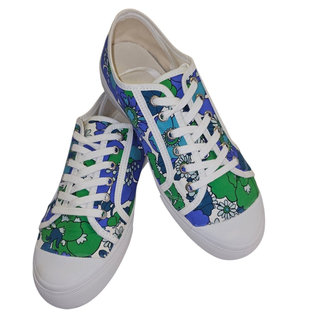 Penelope Chilvers Bliss Sneakers EU SZ 38, US SZ 7.5  Floral Organic Cotton NWOB